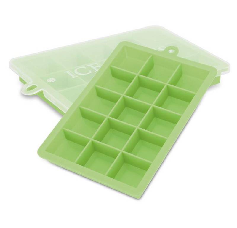 Intirilife Eiswürfelform, (2-tlg), Eiswürfelform Silikonform mit Deckel Ice Cube Form von Intirilife