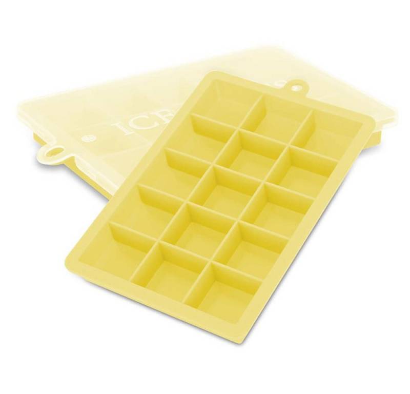 Intirilife Eiswürfelform, (2-tlg), Eiswürfelform Silikonform mit Deckel Ice Cube Form von Intirilife