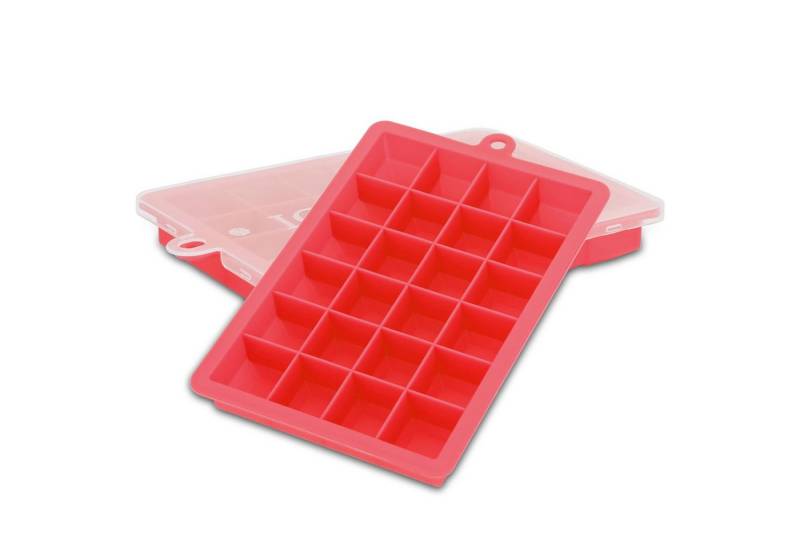 Intirilife Eiswürfelform, (2-tlg), Eiswürfelform Silikonform mit Deckel Ice Cube Form von Intirilife