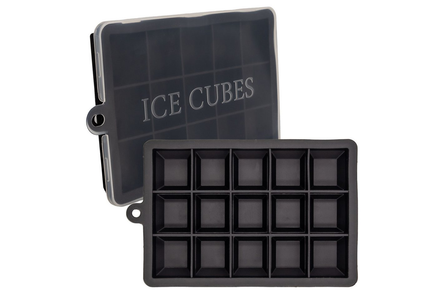 Intirilife Eiswürfelform, (2-tlg), Eiswürfelform Silikonform mit Deckel Ice Cube Form von Intirilife
