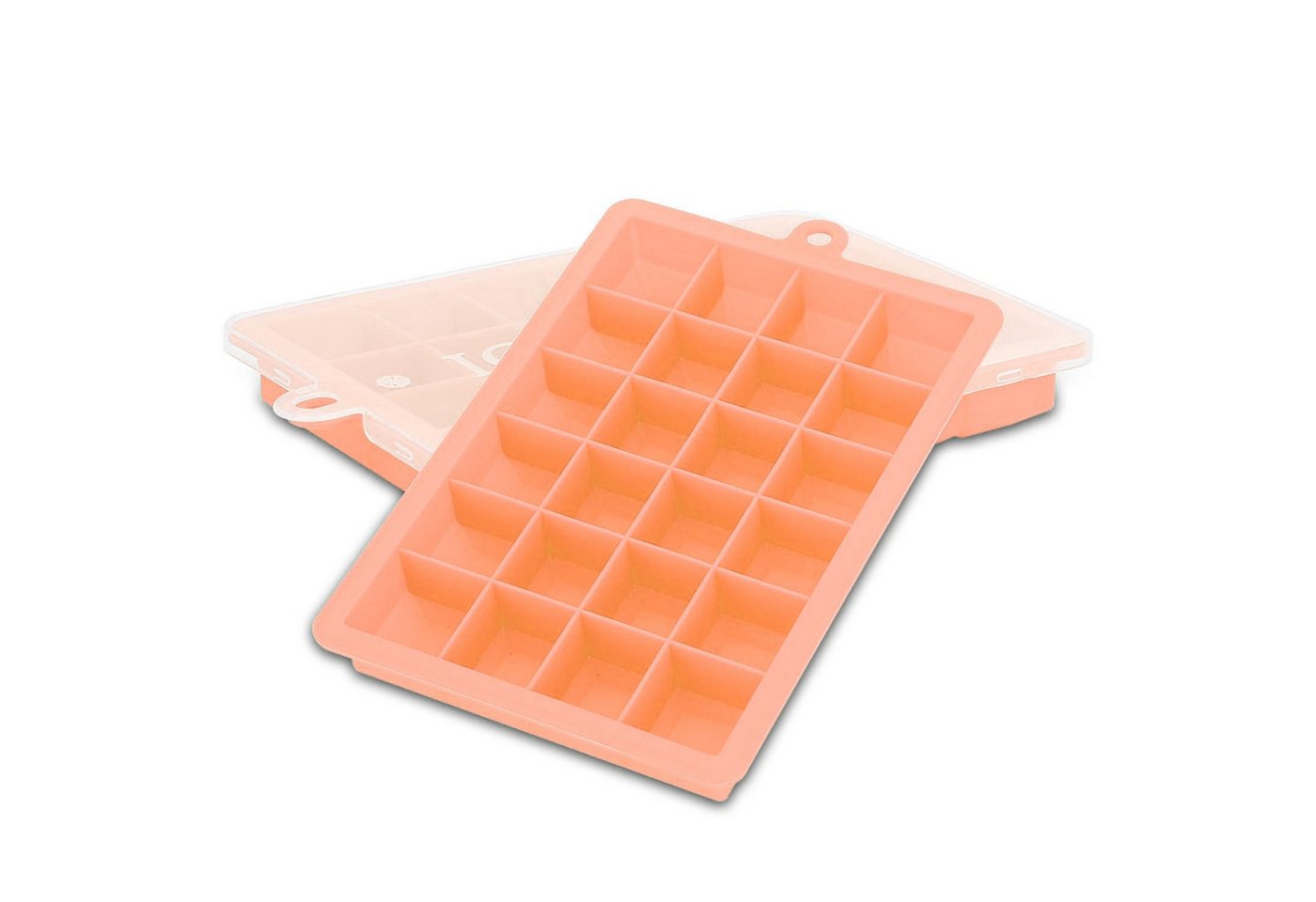 Intirilife Eiswürfelform, (2-tlg), Eiswürfelform Silikonform mit Deckel Ice Cube Form von Intirilife