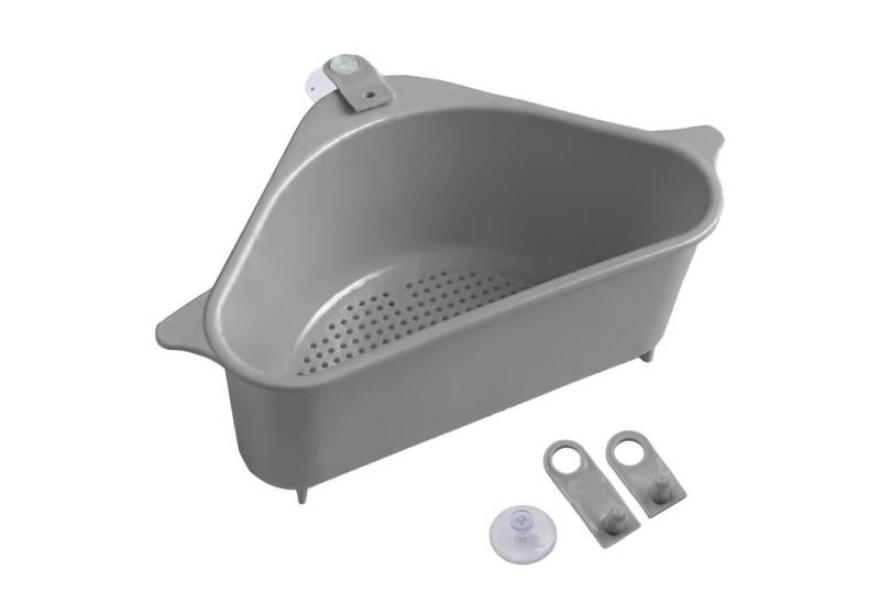 Intirilife Geschirrständer, Spülbeckensieb Filterkorb in Grau - 24 x 14.2 x 10 cm von Intirilife