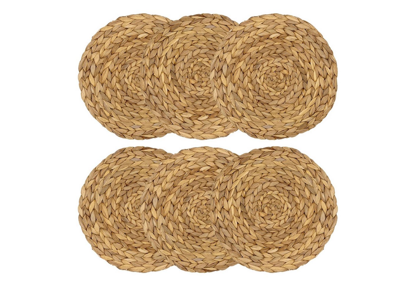 Intirilife Getränkeuntersetzer, 6-tlg., Platzset aus Seegras 30 cm Tischuntersetzer Glasuntersetzer von Intirilife