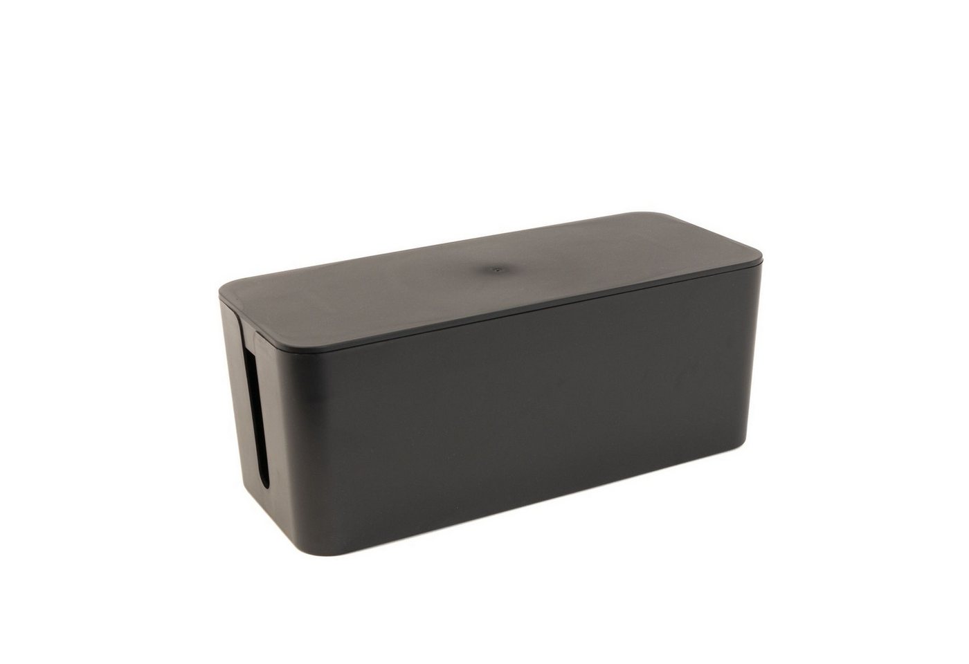 Intirilife Kabelbox, Kabelbox aus Kunststoff in Schwarz - 32.1x13.6x12.7cm von Intirilife