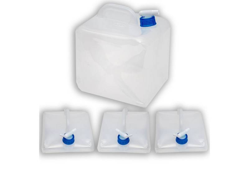 Intirilife Kanister (Set, 4 St., Set), Wasserkanister 10L mit Tragegriff und Hahn optimal für Festivals von Intirilife
