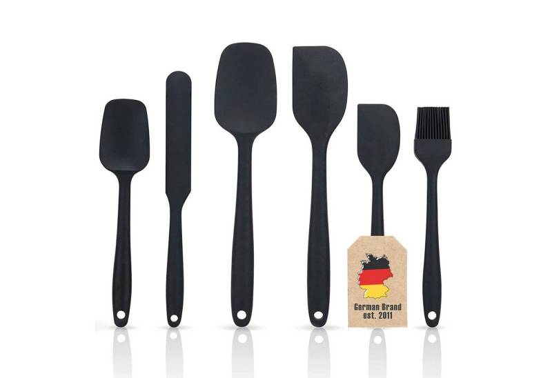 Intirilife Kochbesteck-Set (6-tlg., 6x Spatel), 6-teiliges Silikon Spaten Antihaft Silikon Spatel Set Backutensilien von Intirilife