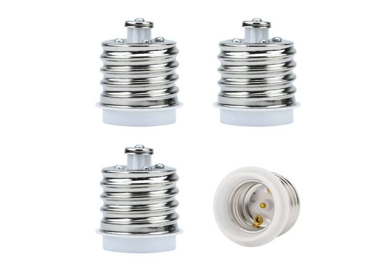 Intirilife Lampenfassung, (4-St), 4x E27 auf E40 Lampensockel Adapter in WEISS von Intirilife