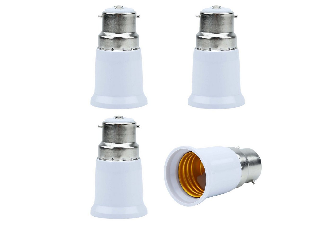 Intirilife Lampenfassung, (Lampensockel Adapter G9 - E14, 4-St), 4x G9 auf E14 Lampensockel Adapter in WEISS von Intirilife