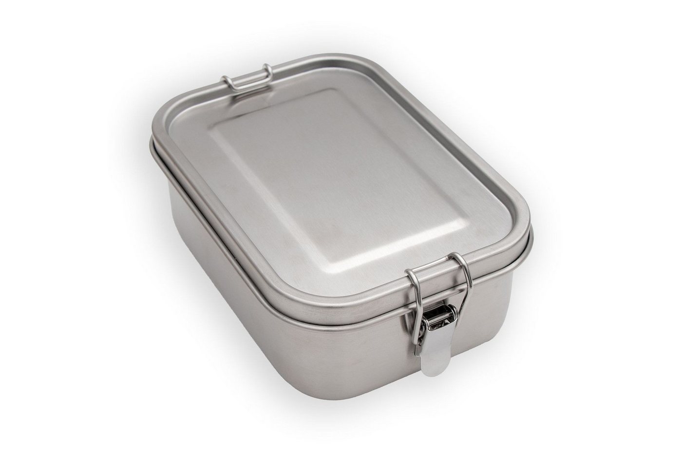 Intirilife Lunchbox, Edelstahl, (1-tlg., 1x Brotbox), Lunchbox Brotdose Brotbox Aufbewahrungsbox Silber 800ml Edelstahl von Intirilife