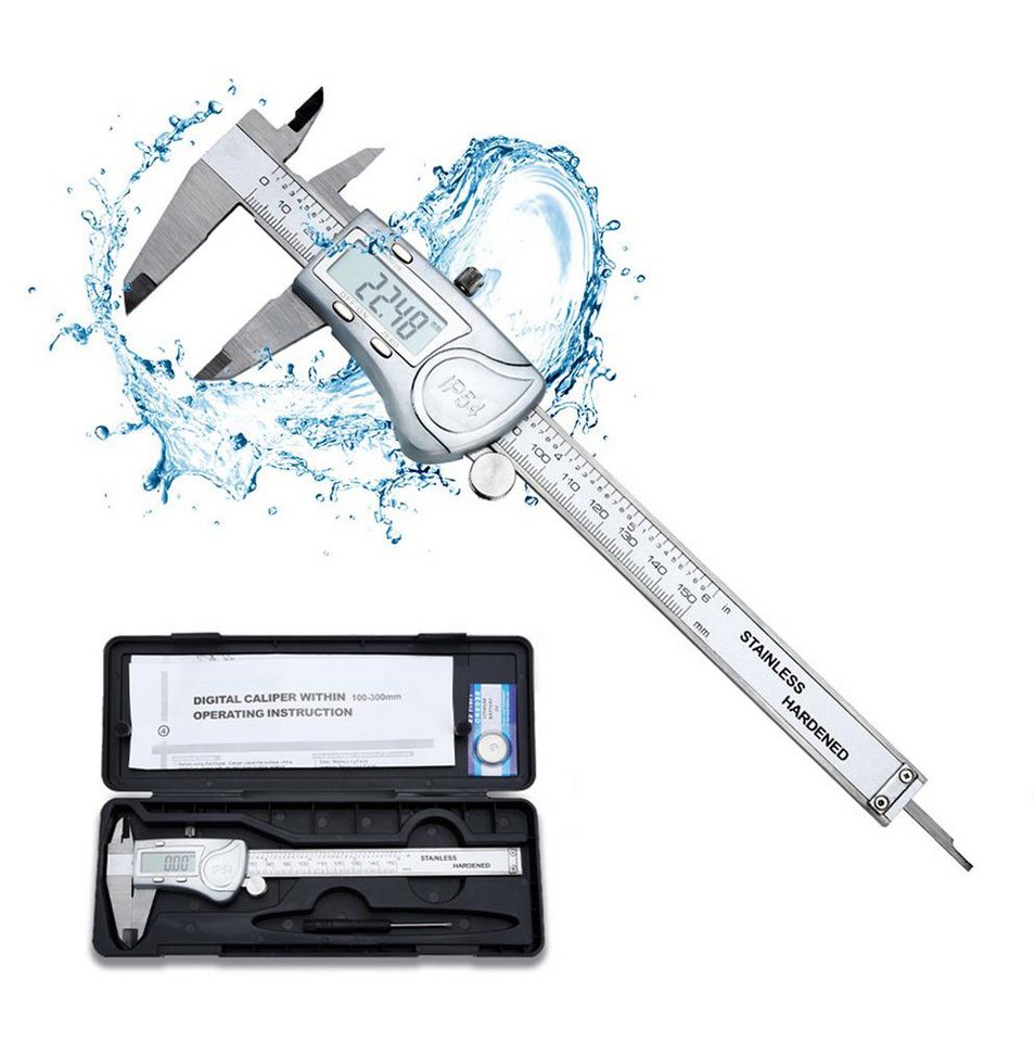 Intirilife Messschieber, 1-St., Digitaler Messschieber in SILBER - 150mm / 6 Zoll IPX54 Intirilife Messschieber, 1-St., Digitaler Messschieber in SILBER - 150mm / 6 Zoll IPX54 von Intirilife