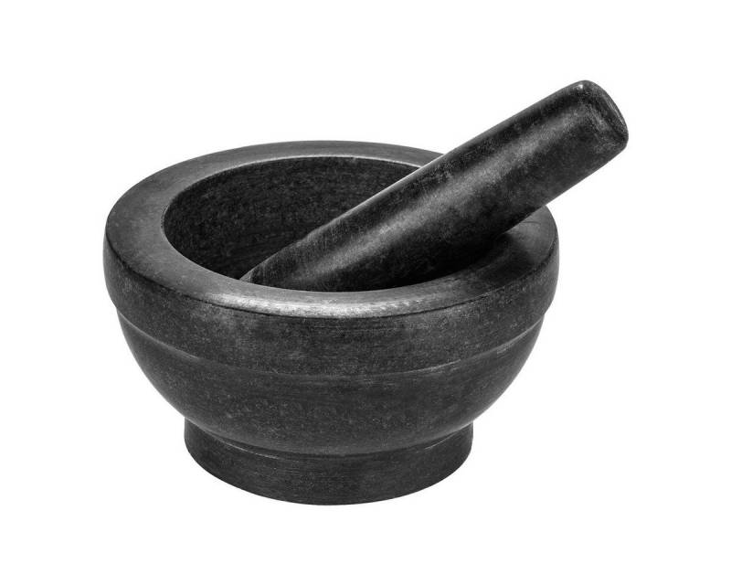 Intirilife Mörser, (2-tlg), Mörser mit Stößel aus Naturstein Granit - 16cm Durchmesser von Intirilife