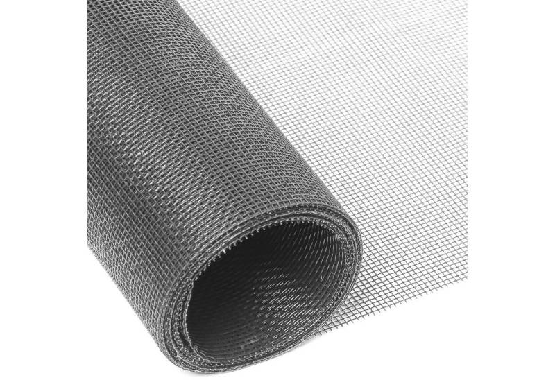 Intirilife Moskitonetz (Fliegennetz aus Fiberglas Grau), Fliegennetz aus Fiberglas Schwarz Meterware von Intirilife