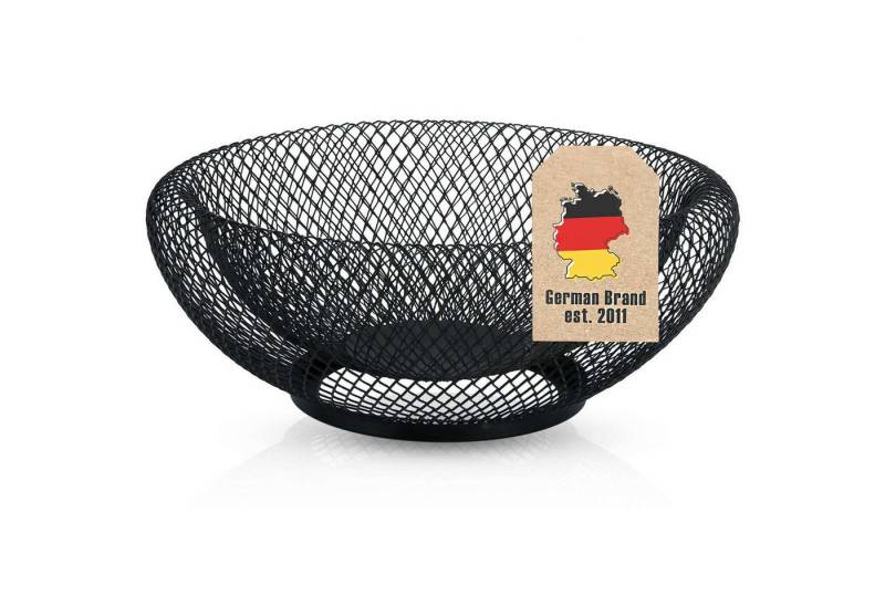 Intirilife Obstschale, Metall, Obstkorb aus Metall Modische runde Obstschale Dekoschale doppelwandig von Intirilife