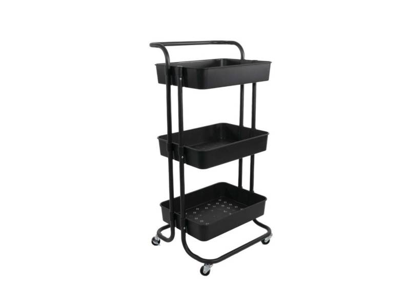 Intirilife Servierwagen, Rollwagen mit 3 Ebenen Servierwagen mit Griff Aufbewahrungswagen von Intirilife
