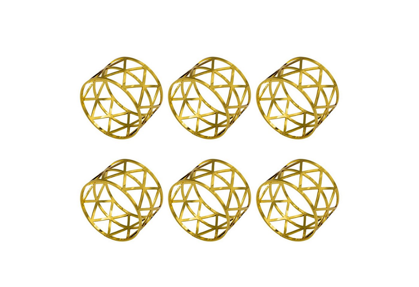 Intirilife Serviettenring, Edelstahl, (Set, 6-tlg., Set), Serviettenhalter Set Serviettenringe Edelstahl in Gold 4.5 x 3 cm von Intirilife