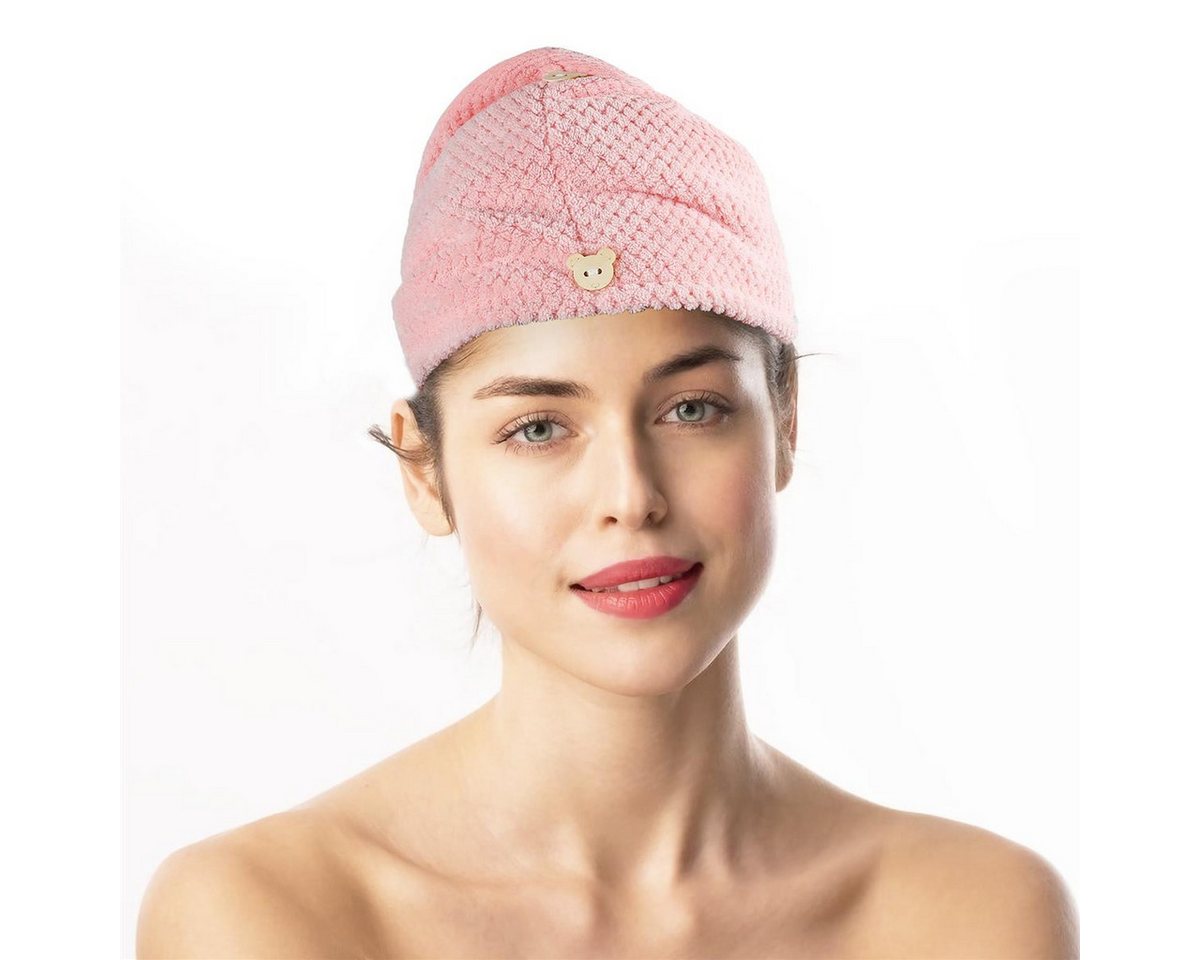 Intirilife Turban-Handtuch, (1-St), Haarturban zum schnellen und haarschonenden Trocknen Trockentuch von Intirilife