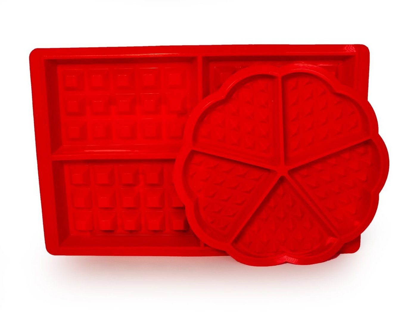 Intirilife Waffelplatten, Silikon, 2er Waffelformen Set Backformen in runder Herzformen und Rechtecke Intirilife Waffelplatten, Silikon, 2er Waffelformen Set Backformen in runder Herzformen und Rechtecke von Intirilife