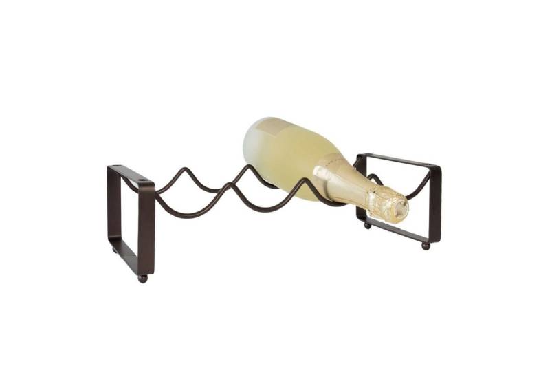 Intirilife Weinregal, 1-tlg., Weinhalterung Flaschenregal Weinregal Eisen für 4 Weinflaschen von Intirilife