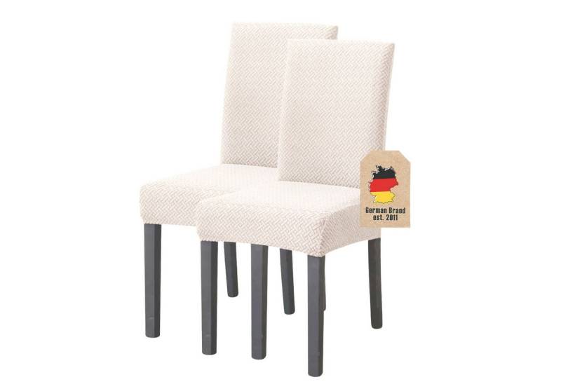 Intirilife Stuhlhusse, Stuhlbezug GEMUSTERT - 38 - 45 cm Sitzfläche und 45 - 65 cm Lehnenhöhe von Intirilife