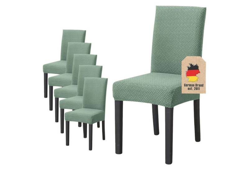 Intirilife Stuhlhusse, Stuhlbezug GEMUSTERT - 38 - 45 cm Sitzfläche und 45 - 65 cm Lehnenhöhe von Intirilife