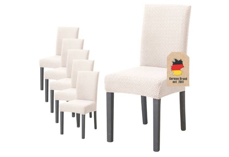 Intirilife Stuhlhusse, Stuhlbezug GEMUSTERT - 38 - 45 cm Sitzfläche und 45 - 65 cm Lehnenhöhe von Intirilife