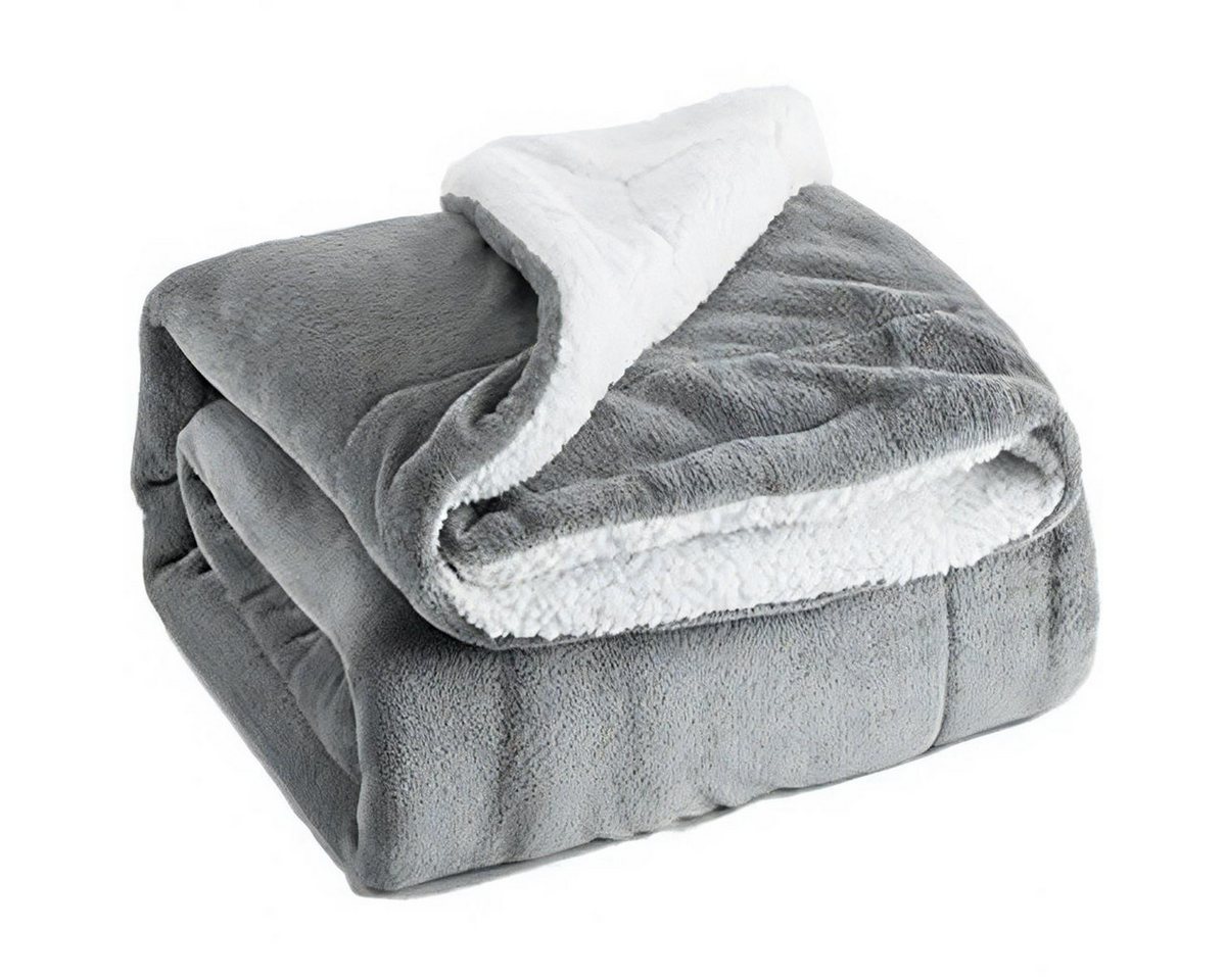 Wohndecke, Intirilife, Sherpa Kuscheldecke Flauschig warme Decke Couchdecke Wohndecke Indoor von Intirilife
