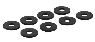 InLine Gummi Unterlegscheiben zur Festplatten-Entkopplung 8 Stück schwarz von Intos