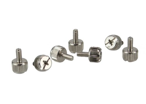 Inline® Rändelschrauben, Silber, für Gehäuse, 12mm, 6er Pack von Intos