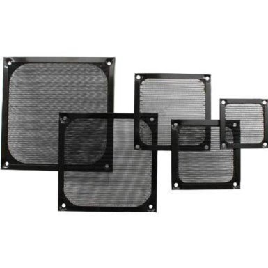 Inline® Lüftergitter, Aluminium Filter, 60x60mm, schwarz von Intos