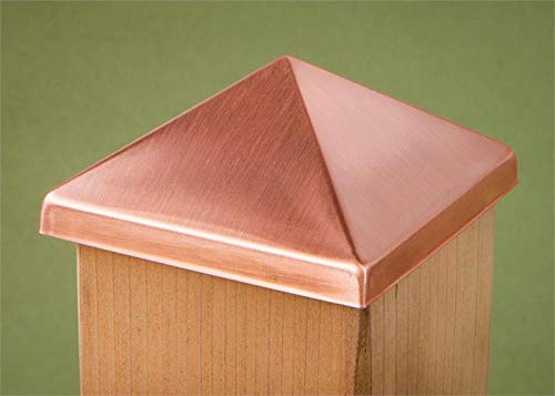 4x4 Post Point Cap - Solid Copper (3-1/2" x 3-1/2") - 10 Pack von Intotal