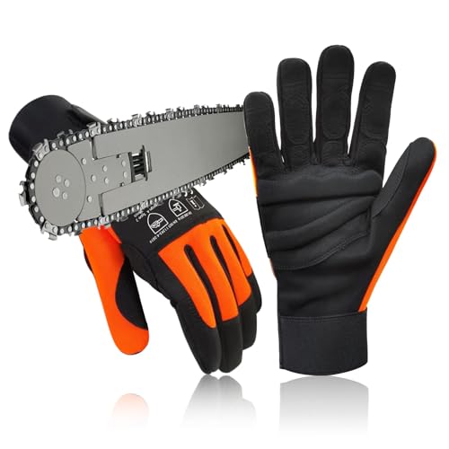 Intra-FIT Kettensägen-Schutzhandschuhe EN ISO 11393-4 Klass1 20m/s aus Kunstleder mit mit Linkshandschutz, Forst-Schnittschutzhandschuhe für Motorsäge Intra-FIT Kettensägen-Schutzhandschuhe EN ISO 11393-4 Klass1 20m/s aus Kunstleder mit mit Linkshandschutz, Forst-Schnittschutzhandschuhe für Motorsäge von Intra-FIT