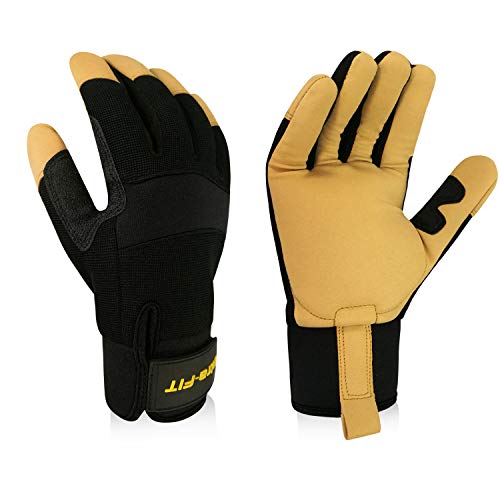 Intra-FIT Vibrationsschutzhandschuhe ISO10819 EN388 Vibrationsschutz-Sicherheitshandschuhe Schlagfeste Mechanikerhandschuhe Antivibrations MechanicsHandschuhe Schock-Absorber Arbeitshandschuhe (M) von Intra-FIT