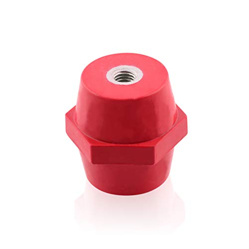 Isolatoren M10 rot 35x41mm Polyesterharz-Stiftisolator 35x41mm selbstverlöschender Sammelschienenhalter 5 Stück von intratec 100% Shopping