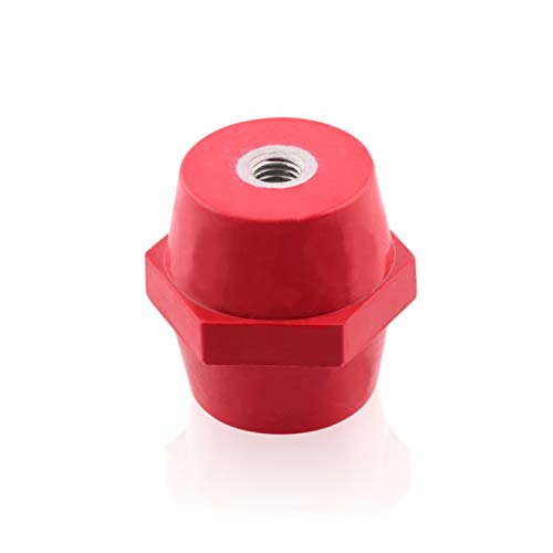Isolatoren M8 rot 50x46mm Polyesterharz-Stiftisolator selbstverlöschender Sammelschienenhalter 5 Stück von intratec 100% Shopping