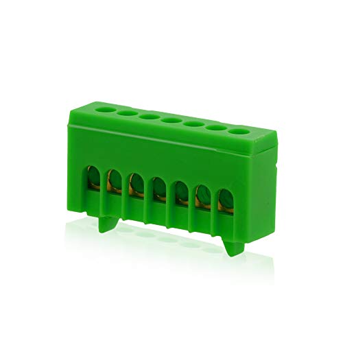 Isolierte Neutralklemme 7 polig Grün für DIN-Schiene Hutschiene Verteilerkasten Isolierte Neutralklemme 7 polig Grün für DIN-Schiene Hutschiene Verteilerkasten von intratec 100% Shopping