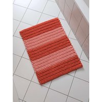 Orange Pink Striped Crochet Bath Mat, Handmade Double Sided Cotton Bathroom Rug - Modern Colorful Decor Orange Pink Striped Crochet Bath Mat, Handmade Double Sided Cotton Bathroom Rug - Modern Colorful Decor von IntriqInterior