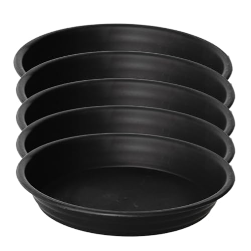 Introti 5 Blumentopfuntersetzer Verdickter Kunststoff Rund Rot Braun Schwarz Blumentopf Gallone Blumentopf Wasserauffangschale Blumentopf Bodenplatte von Introti