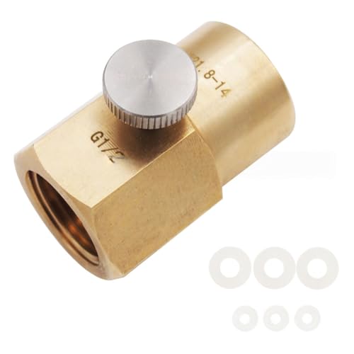 Introti CO2 Nachfülladapter G1/2 auf W21.8-14 Soda Zylinder Adapter Auslaufsicher für Homebrew von Introti