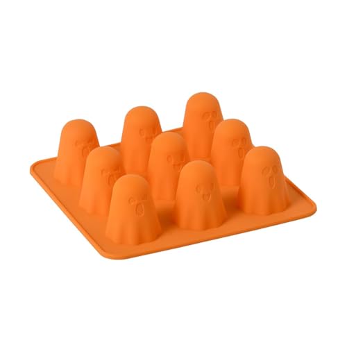 Introti Wiederverwendbare 3D-Geister-Silikonformen für Schokolade, Süßigkeiten, Halloween, Geist, Eisform von Introti