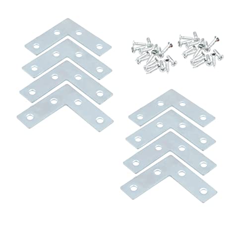 Invero 8 Stück Metall Edelstahl Flache Eckstreben 90 Grad Gelenk Rechtwinklig L-förmige Halterung Verbindungsstück 6,3 cm – ideal für Holzmöbel, Schränke, Regale, Schreibtische, Stühle und mehr Invero 8 Stück Metall Edelstahl Flache Eckstreben 90 Grad Gelenk Rechtwinklig L-förmige Halterung Verbindungsstück 6,3 cm – ideal für Holzmöbel, Schränke, Regale, Schreibtische, Stühle und mehr von Invero