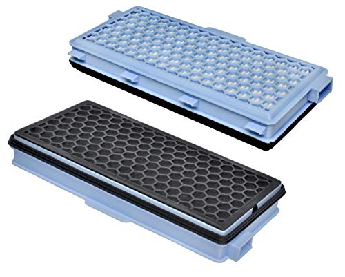 Invest 2 HEPA Filter kompatibel mit Miele SF-HA 50 Staubsaugerfilter mitAktivkohle Miele S8000 S6000 S5000 S4000 Complete C2 C3 Compact C1 C2 HEPA 13 Klasse für Staubsauger Miele von Invest