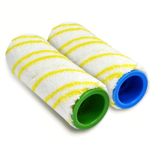Invest 2 Stück Ersatzrollen kompatibel mit Kärcher FC5 FC7 FC3 FC3D Staubsaugerbürste Kärcher 2.055-006.0 Ersatzrollen Bürstenrolle von Invest