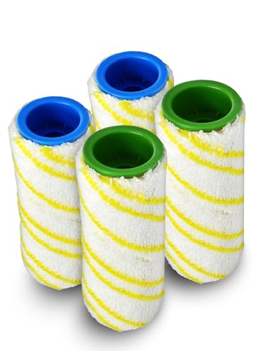 Invest 4 Ersatzrollen kompatibel mit Kärcher FC5 FC7 FC3 FC3D Walzenset, elektricher Bodenreinieger, Kärcher 2.055-006.0 Ersatzrollen, Bürstenrolle, Staubsaugerbürste von Invest