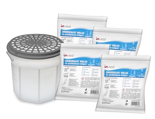 Invest - Luftentfeuchter, Raumentfeuchter mit Ausgießer, ink. 2x 250g Granulat, fuktioniert ohne Strom, reduziert Schimmel und Gerüche - Entfeuchter Wohnung, Grau Invest - Luftentfeuchter, Raumentfeuchter mit Ausgießer, ink. 2x 250g Granulat, fuktioniert ohne Strom, reduziert Schimmel und Gerüche - Entfeuchter Wohnung, Grau von Invest