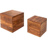 2er Set Beistelltisch Sheesham Holz massiv vielseitig 2er Set Beistelltisch Sheesham Holz massiv vielseitig von Invicta Interior