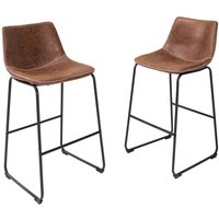 Bartisch Microfaser Eisen 100 cm in Vintage Braun Schwarz Bartisch Microfaser Eisen 100 cm in Vintage Braun Schwarz von Invicta Interior