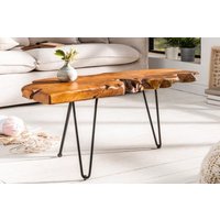 Couchtisch Baumscheibe Akazienholz Metall Handarbeit 100x40 cm von Invicta Interior