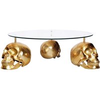 Couchtisch Hartglas Metall in Gold 90 x 90 cm von Invicta Interior