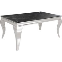 Couchtisch Keramik in Schwarz Marmor Silber 100x60 cm (LxB) von Invicta Interior
