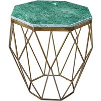 Couchtisch Marmor Metall in Grün Messing 50 x 50 cm von Invicta Interior